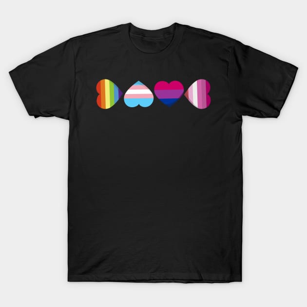 Heart LOVE - LGBT Gay Pride Month product T-Shirt by theodoros20